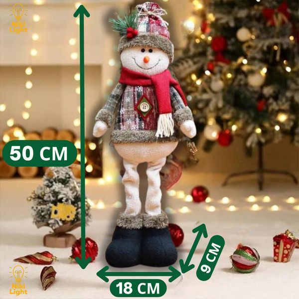 Новорічна Фігурка під Ялинку Сніговик (висота 50см) сніговик 50см фото