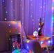 Світлодіодна гірлянда-штора роса Niki Light 3x3 м, 450 LED, RGB різнокольоровий, від USB, пульт штора роса 3/3 кольорова фото 7