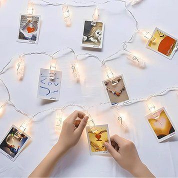 Гірлянда з прищіпками від USB Niki Light декор для фото 40 лед 5,8м тепло білий блочок в комплекті NL40LEDWW фото