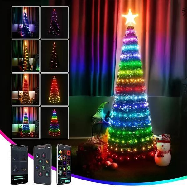 Умная смарт гирлянда Niki Light smart роса rgb управления через смартфон пульт 20 метров 200 лед smart 20m фото