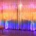Світлодіодна гірлянда штора роса Niki Light від USB 8 режимів вогники на вікно завіса з пультом 300 лед 3x3м різнокольорова райдужна + блок живлення
