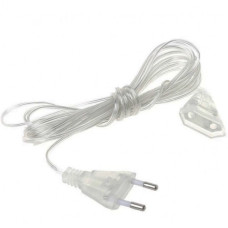 Подовжувач на прозорому кабелі 3 метровий для гірлянд Подовжувач на прозорому кабелі 3 метровий для гірлянд