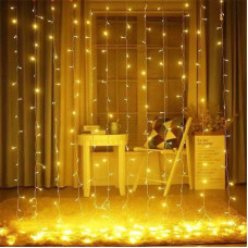 Світлодіодна гірлянда-завіса Xmas 220В з Пультом ДК 204LED 3x2м Теплий білий