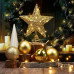Різдвяна зірка на ялинку новорічна верхівка для ялинки Niki Light віфлеємська зірка на ялинку золота 28см з гірляндою 20лед Різдвяна зірка на ялинку новорічна верхівка для ялинки Niki Light віфлеємська зірка на ялинку золота 28см з гірляндою 20лед