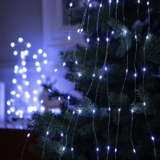 Гірлянда світлодіодна Кінський хвіст 2 м 10 ниток 200 LED від мережі 8 режимів Холодний білий Гірлянда світлодіодна Кінський хвіст 2 м 10 ниток 200 LED від мережі 8 режимів Холодний білий