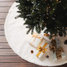 Килимок під ялинку спідниця для ялинки Niki Light новорічний декор хутрові килимки під ялинку Білий 120 см Килимок під ялинку спідниця для ялинки Niki Light новорічний декор хутрові килимки під ялинку Білий 120 см