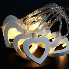 Гірлянда на батарейках дерев'яні сердечки Niki Light новорічний декор 20 лед 3 м тепло білий (Батарейки в комплекті) Гірлянда на батарейках дерев'яні сердечки Niki Light новорічний декор 20 лед 3 м тепло білий (Батарейки в комплекті)