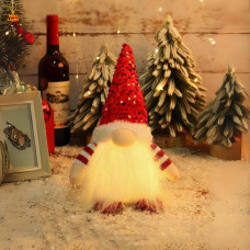 Новорічний гном з підсвіткою новорічна фігурка під ялинку висота 30см батарейки в комплекті Червоний Новорічний гном з підсвіткою новорічна фігурка під ялинку висота 30см батарейки в комплекті Червоний