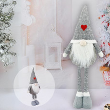 Новорічний гном під ялинку гном на ніжках декоративна фігура під ялинку Niki Light скандинавський гном 70 см сірий Новорічний гном під ялинку гном на ніжках декоративна фігура під ялинку Niki Light скандинавський гном 70 см сірий