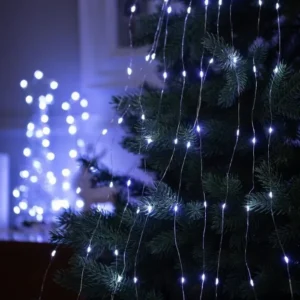 Гірлянда світлодіодна Кінський хвіст 2 м 10 ниток 200 LED від мережі 8 режимів Холодний білий