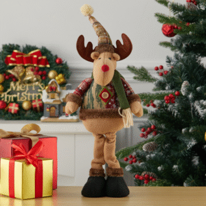 Новорічна Фігурка під Ялинку Новорічний Олень (висота 55см)