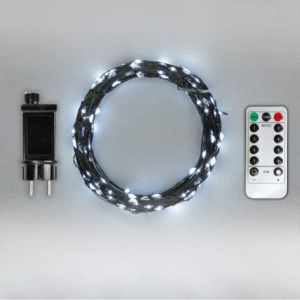 Гірлянда роса на ялинку 30 метрів 300 лед Niki Light гірлянди капля роси з режимами вулична гірлянда на пульті роса на зеленому проводі біла