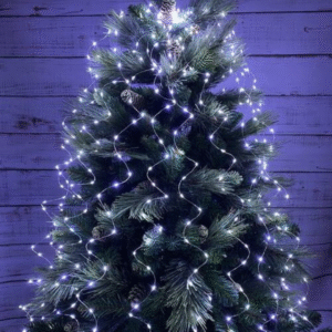 Роса пучок 3 метри 20 ниток Niki Light кінський хвіст з пультом керування 600 Led гірлянда для ялинки на 8 режимів холодний білий