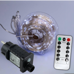 Гірлянда роса 50 метрів гірлянди капля роси з режимами 500 лед Niki Light вулична гірлянда на пульті 220в біла